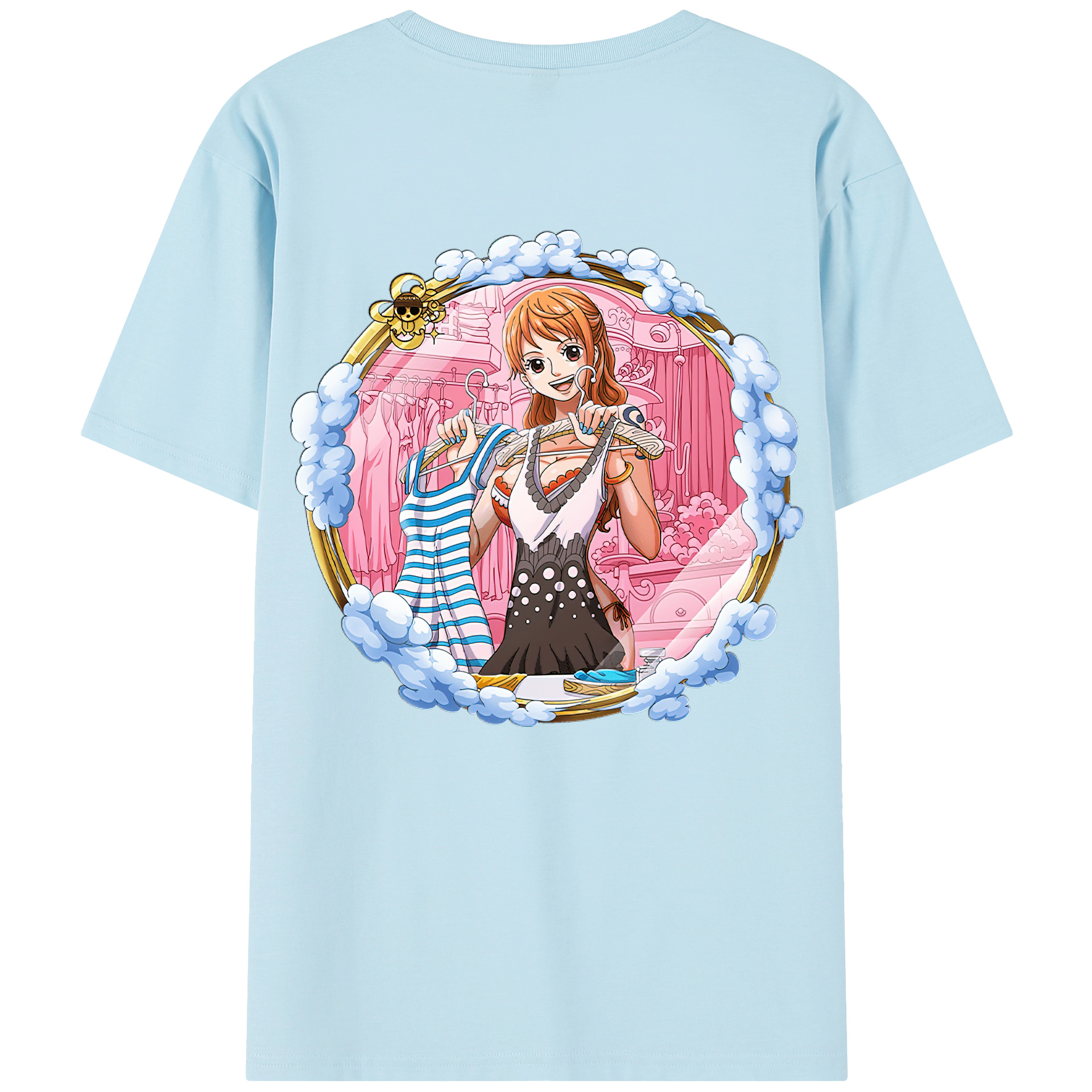 ワンピース ナミ ONE PIECE Nami 綿100％半袖Tシャツ（背面プリント）